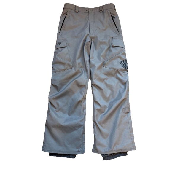 Burton DRYRIDE Cargo Snowboard Ski Pants Boys XL 14/15 Gray 30x28.5 Adjustable - Picture 1 of 16